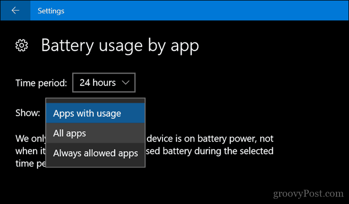 Πώς να επιτρέπετε στις εφαρμογές να αποστέλλουν ειδοποιήσεις στη λειτουργία εξοικονόμησης μπαταρίας στα Windows 10