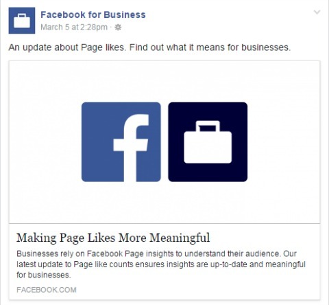 Επιθυμίες επιχειρηματικής σελίδας στο Facebook