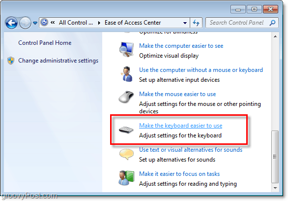 Πώς να απενεργοποιήσετε τα κολλητά πλήκτρα και τα πλήκτρα φίλτρων στα Windows 7
