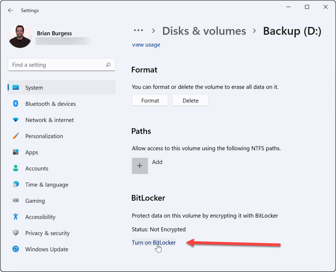 Χρησιμοποιήστε το Bitlocker για να μεταβείτε στα Windows 11