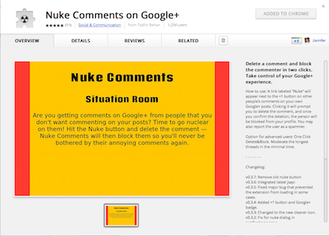σχόλια nuke στο google +