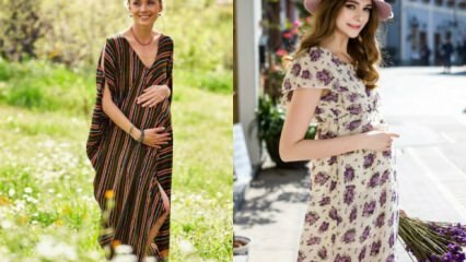 Μοντέλα τυλιγμένου τρικλιού φόρεμα για έγκυες γυναίκες