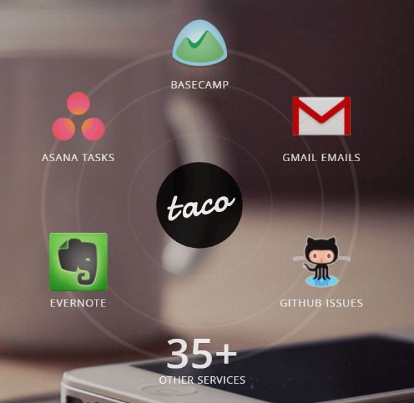 Συνδέστε όλες τις υπηρεσίες σας στην εφαρμογή Taco.