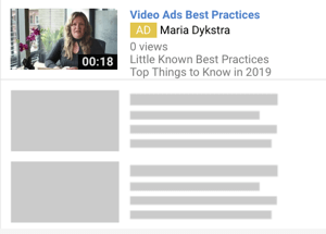 Πώς να ρυθμίσετε μια καμπάνια διαφημίσεων YouTube, βήμα 6, επιλέξτε μια μορφή διαφήμισης YouTube, παράδειγμα διαφημίσεων TrueView discovery