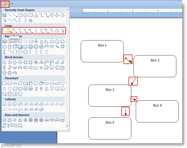 Πρόγραμμα ροής δεδομένων του Microsoft Word 2007 LInes