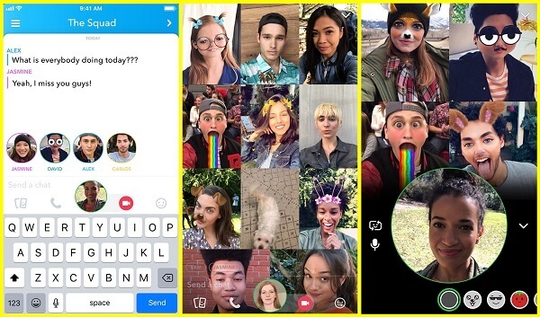 Το Snapchat παρουσιάζει την ομαδική συνομιλία μέσω βίντεο για έως και 16 άτομα.