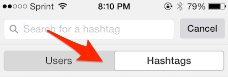 αναζήτηση hashtag στο instagram