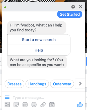 Αυτό το bot συνομιλίας στο Facebook Messenger βοηθά τους πελάτες να βρουν ρούχα για αγορά.