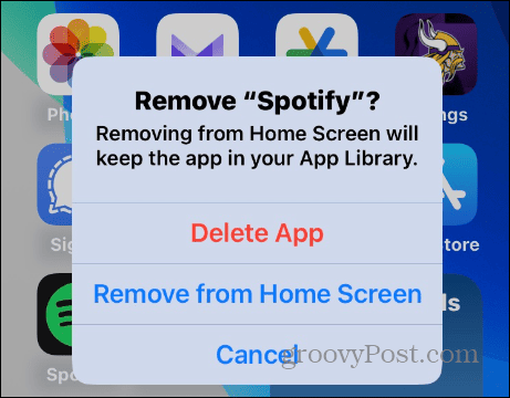 Διαγράψτε την εφαρμογή Spotify στο iOS
