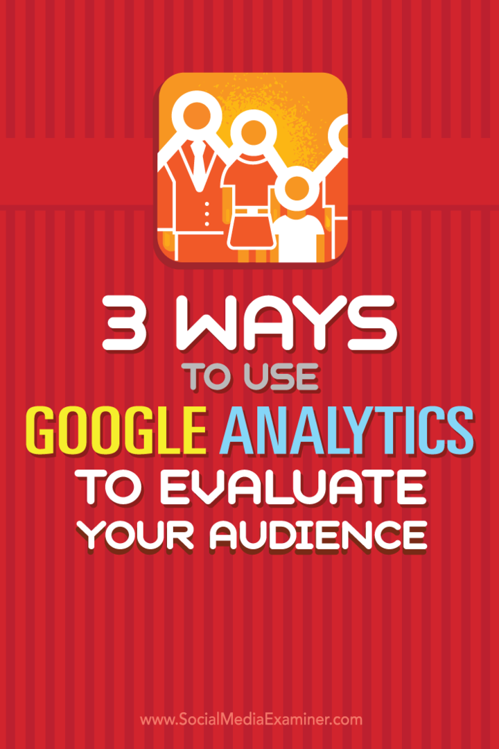 Συμβουλές για τρεις τρόπους αξιολόγησης του κοινού και τακτικών σας με το Google Analytics.
