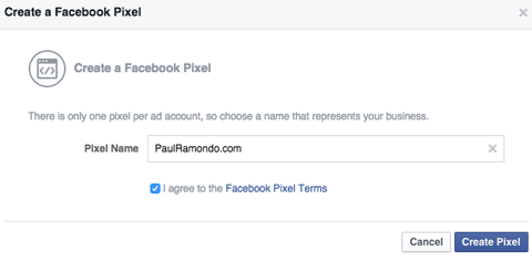 ονομασία ενός pixel στο facebook