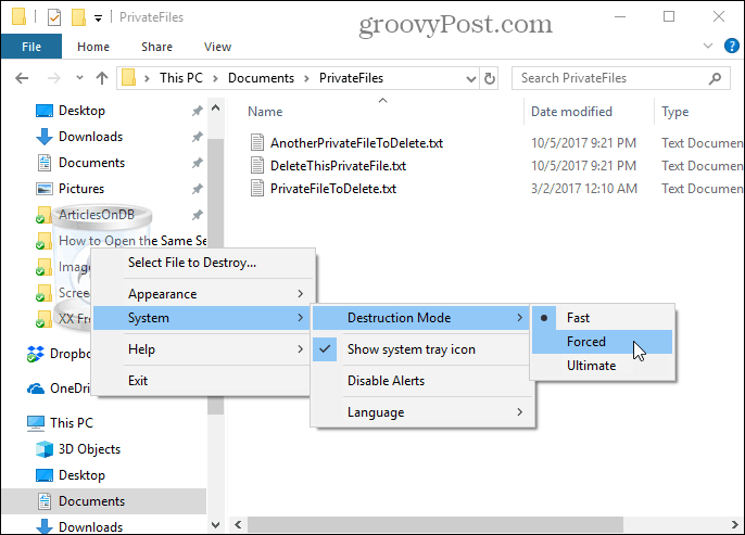 Freeraser ασφαλές εργαλείο διαγραφής για τα Windows
