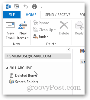 πώς να δημιουργήσετε το αρχείο pst για το Outlook 2013 - νέο pst