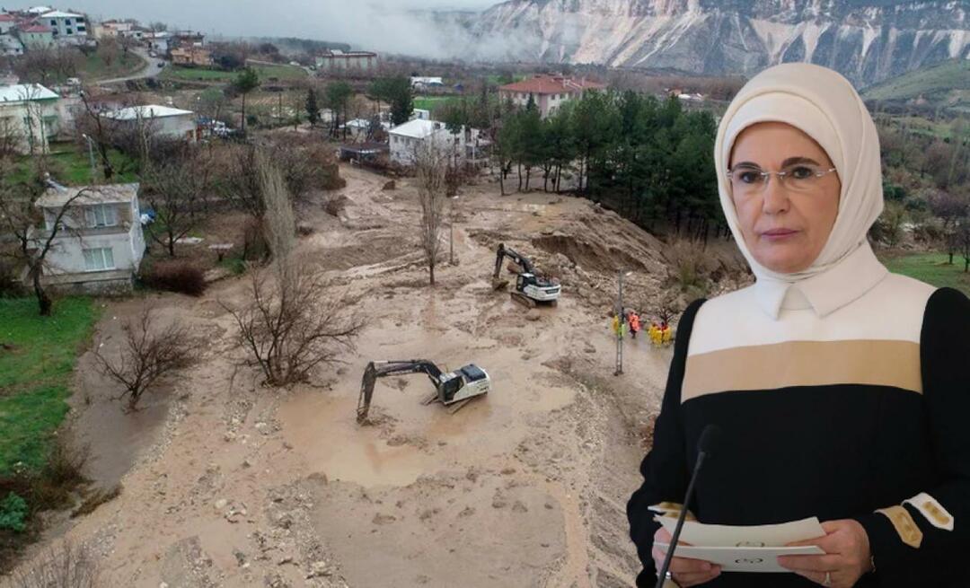 Η κοινή χρήση καταστροφών από πλημμύρες προήλθε από την Emine Erdoğan! "Λυπάμαι για την απώλειά σας"