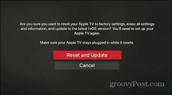 επαναφέρετε την Apple TV