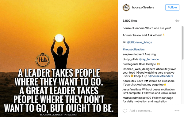 House of Leaders tag χρήστη instagram