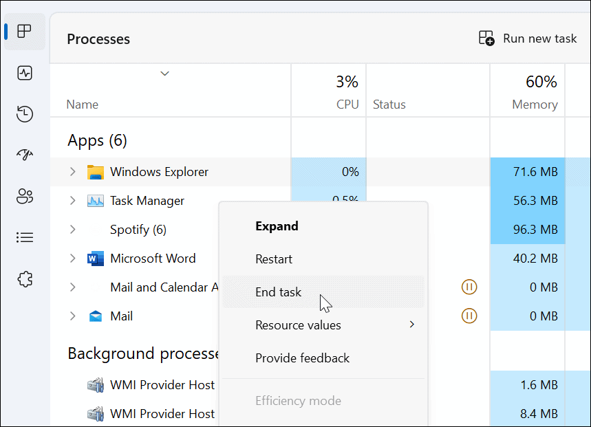 Windows 11 Η μεταφορά και απόθεση δεν λειτουργεί