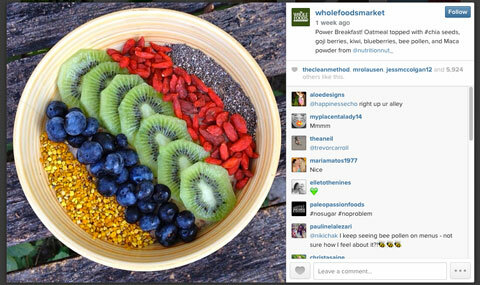ολόκληρη εικόνα instagram τροφίμων με #chia