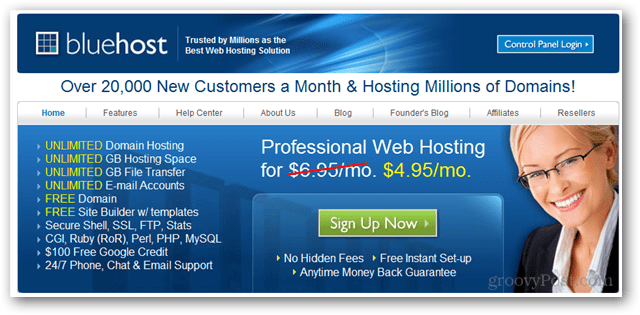domain bluehost και φιλοξενία ιστοσελίδων