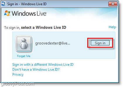 συνδεθείτε στο bing bar χρησιμοποιώντας τα Windows live ID σας