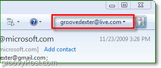 συνδεθείτε στα παράθυρα ζωντανά μέσω των Windows Live Mail