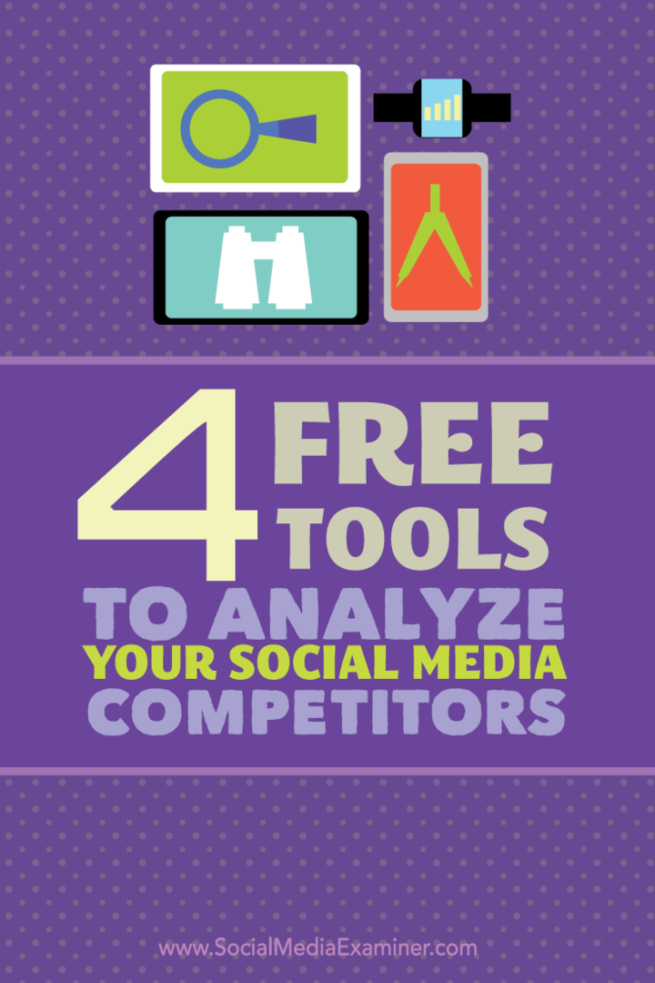 4 δωρεάν εργαλεία για την ανάλυση των ανταγωνιστών σας στα μέσα κοινωνικής δικτύωσης: εξεταστής κοινωνικών μέσων