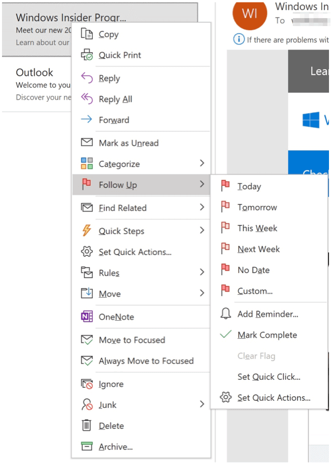 Σημαίες του Microsoft Outlook Tips