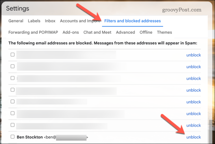 Κατάργηση αποκλεισμού χρήστη στο Gmail