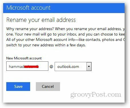 Μετονομασία της διεύθυνσης Hotmail 4