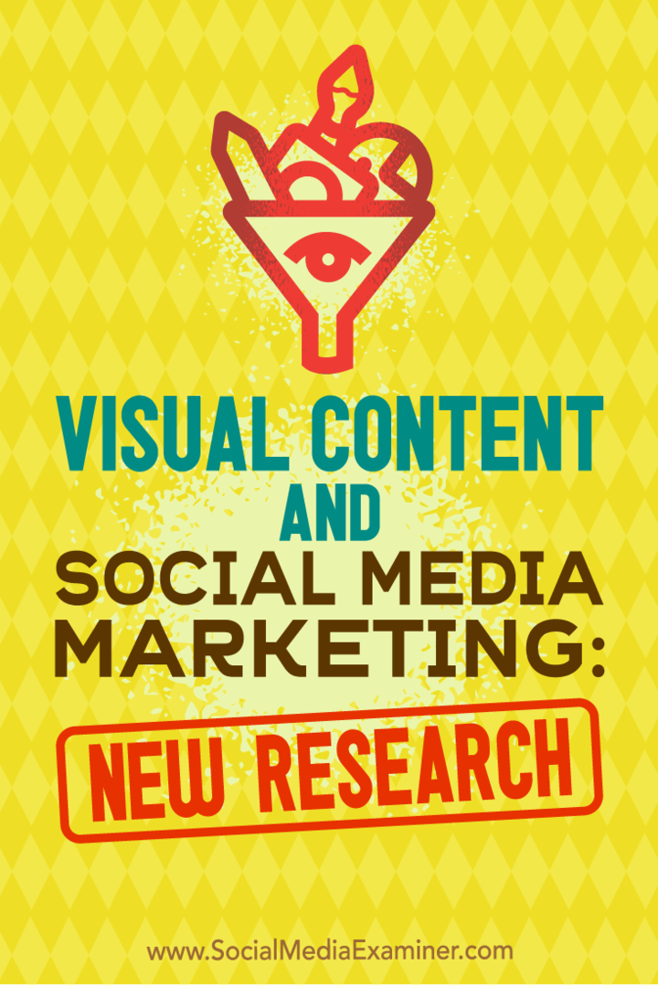Οπτικό περιεχόμενο και μάρκετινγκ μέσων κοινωνικής δικτύωσης: Νέα έρευνα της Michelle Krasniak στο Social Media Examiner.