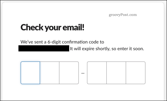 Επιβεβαίωση διεύθυνσης email Slack