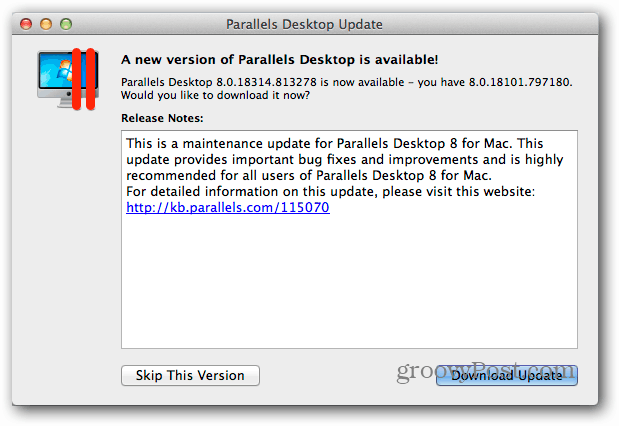 Κάντε λήψη της ενημερωμένης έκδοσης Parallels Desktop