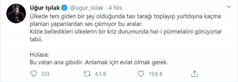 Ισχυρή απάντηση από τον Uğur Işılak σε όσους προσπαθούν να δώσουν λόγο για τη νηστεία!
