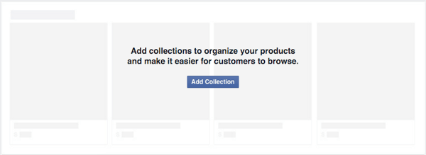 προσθέστε συλλογή για να οργανώσετε προϊόντα στο facebook shop