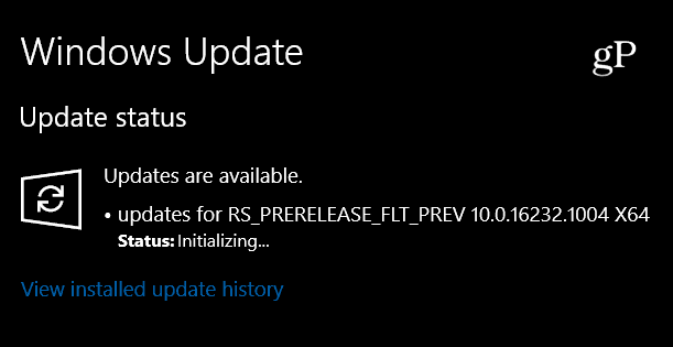 Προεπισκόπηση των Windows 10 Insider Build 16232.1004 Released, Only a minor update