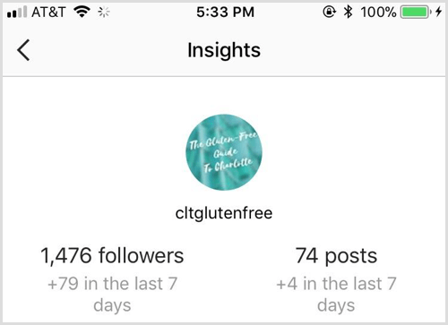 Επισκόπηση Insights Instagram