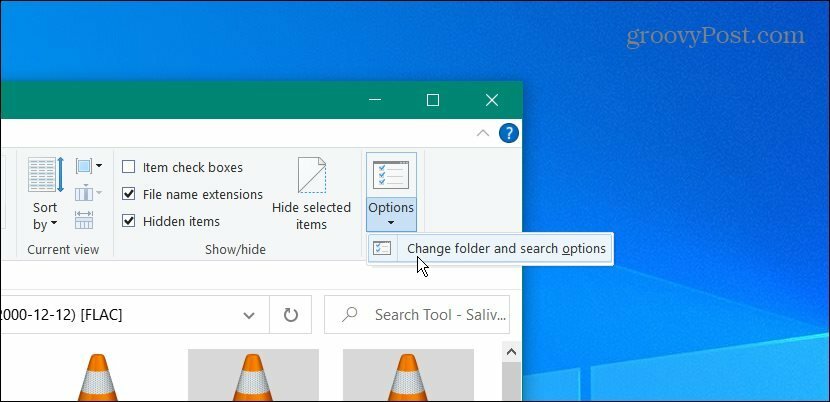 Επιλογές εξερεύνησης αρχείων των Windows 10