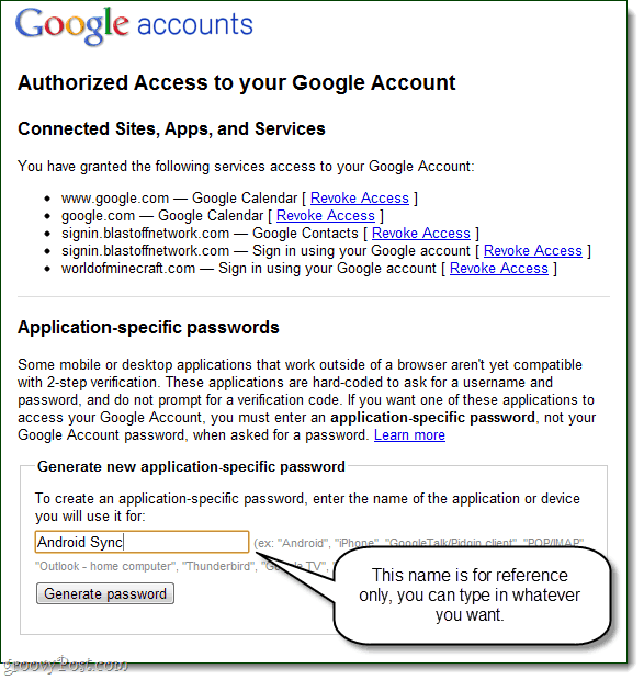 χρησιμοποιήστε το Google για να δημιουργήσετε κωδικούς πρόσβασης για συγκεκριμένες εφαρμογές