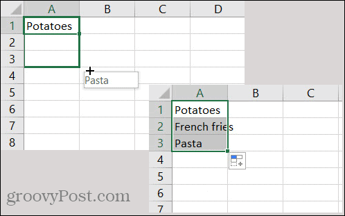 Προσαρμοσμένη λίστα αυτόματης συμπλήρωσης του Excel