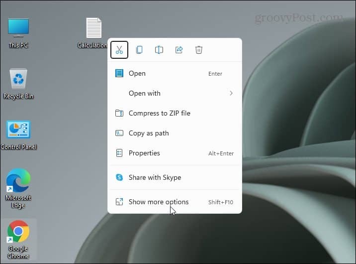Νέο μενού περιβάλλοντος Windows 11