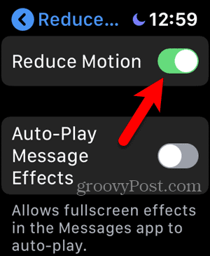 Ενεργοποίηση Reduce Motion στο Apple Watch