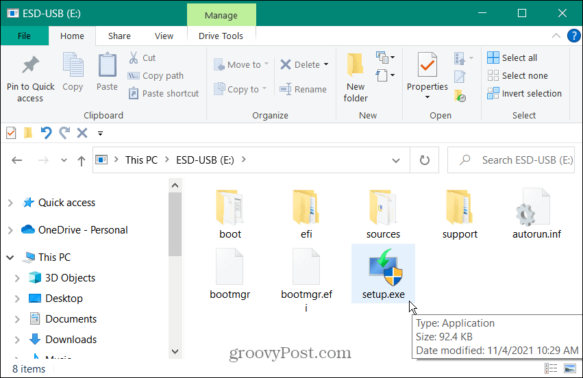 Μονάδα USB των Windows 11