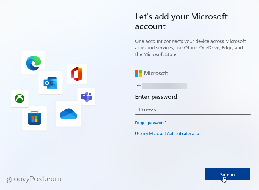 κωδικός πρόσβασης Λογαριασμός Windows