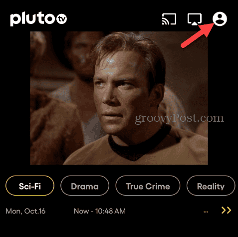Διαγραφή λογαριασμού Pluto TV