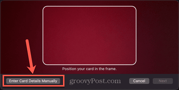 apple pay εισαγάγετε τον αριθμό της κάρτας με μη αυτόματο τρόπο Mac