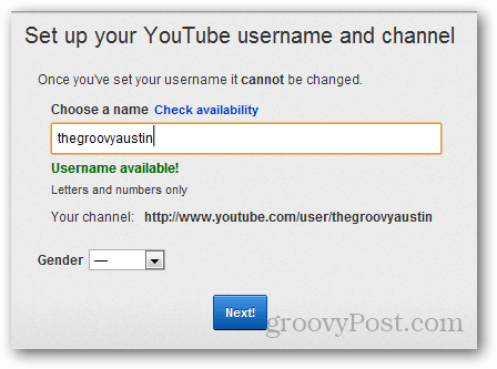 να ρυθμίσετε το username χρήστη youtube