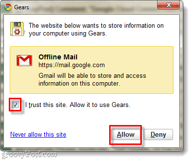 Επιτρέψτε στο gmail να αποκτήσει πρόσβαση σε εργαλεία Google