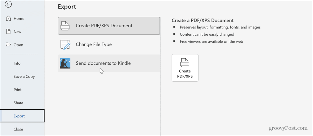 Πώς να στείλετε έγγραφα του Word στο Kindle από τα Windows 11