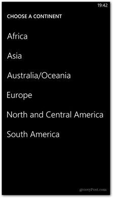 Το Windows Phone 8 αντιστοιχεί στη διαθέσιμη ήπειρο