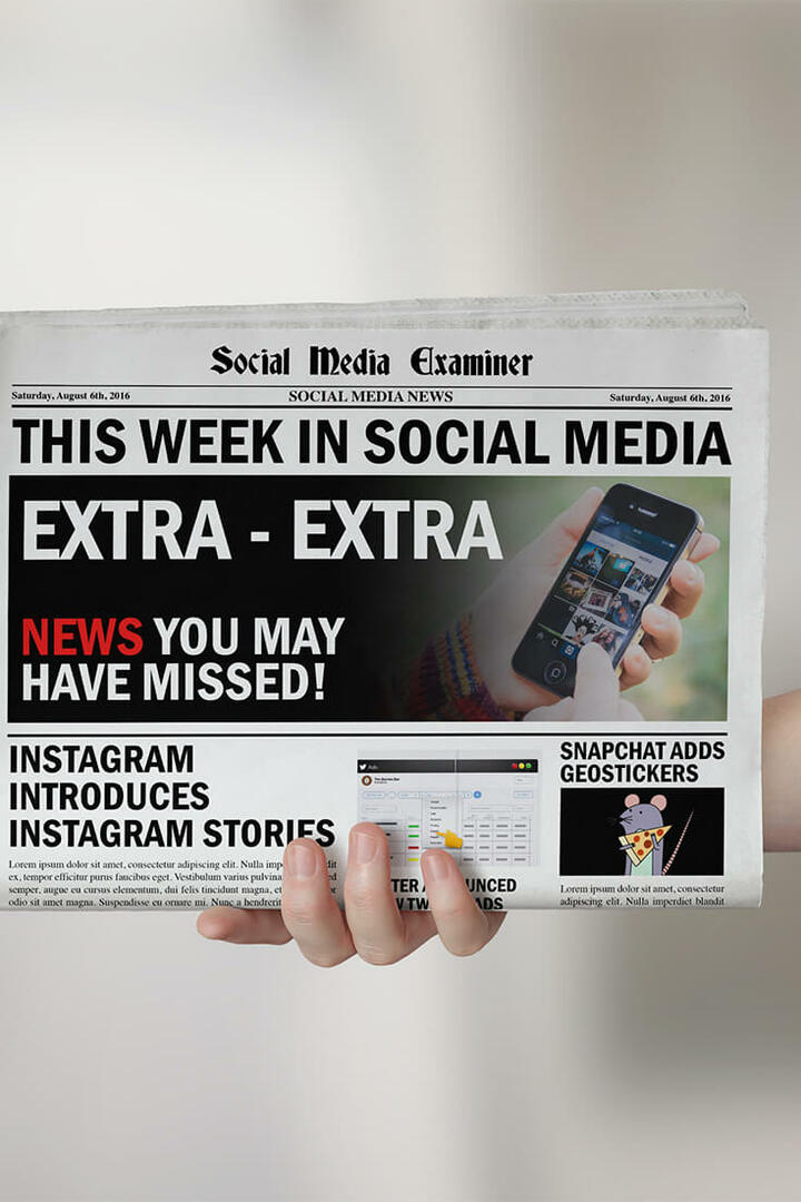 Το Instagram κυκλοφορεί ιστορίες 24 ωρών: Αυτή την εβδομάδα στα μέσα κοινωνικής δικτύωσης: εξεταστής κοινωνικών μέσων